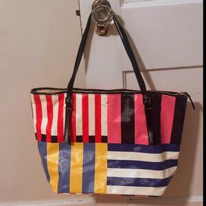 🌈 Kate Spade Grant Street Jules Multi-Stripe Tote